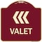 Signmission Designer Series Sign Valet Left Arrow, Burgundy Heavy-Gauge Aluminum Sign, 18" x 18", BU-1818-22772 A-DES-BU-1818-22772 - alternate 1